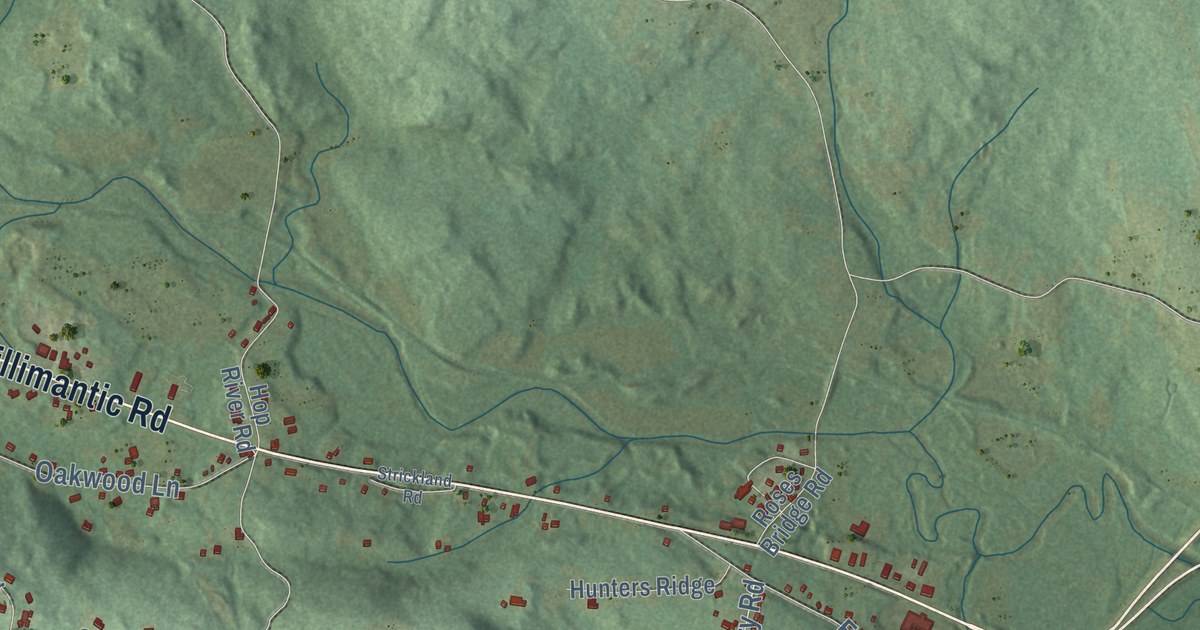 Map of Columbia, Connecticut in 2026