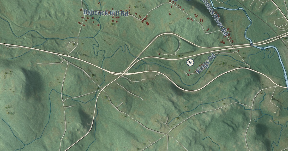 Map of Coventry, Connecticut in 2026