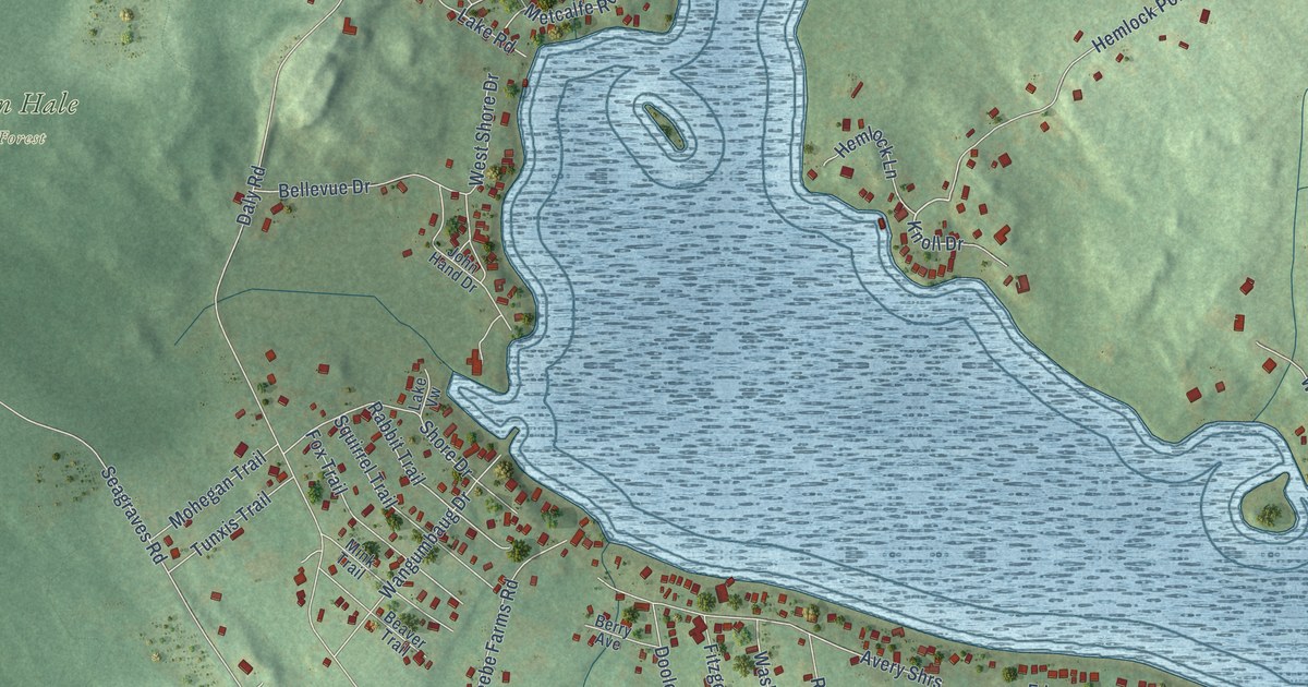 Map of Coventry Lake, Connecticut in 2026