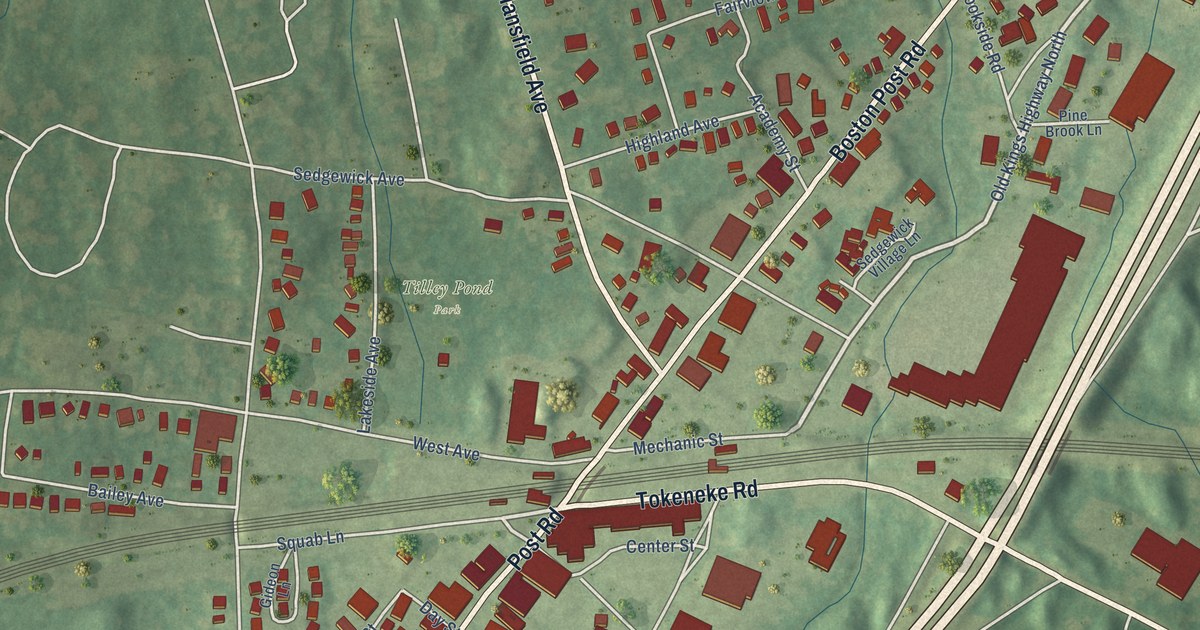Map of Darien Downtown, Connecticut in 2026