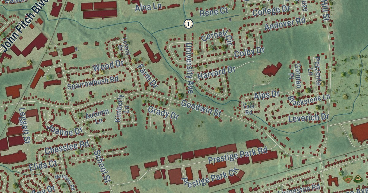 Map of East Hartford, Connecticut in 2026