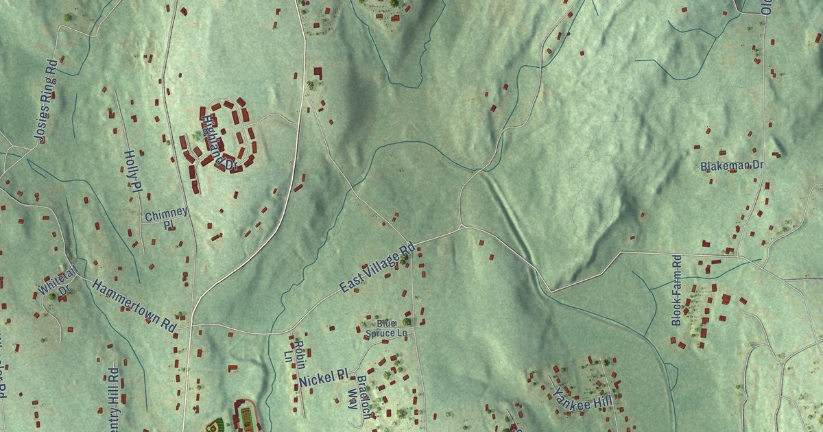Map of East Village, Connecticut in 2026
