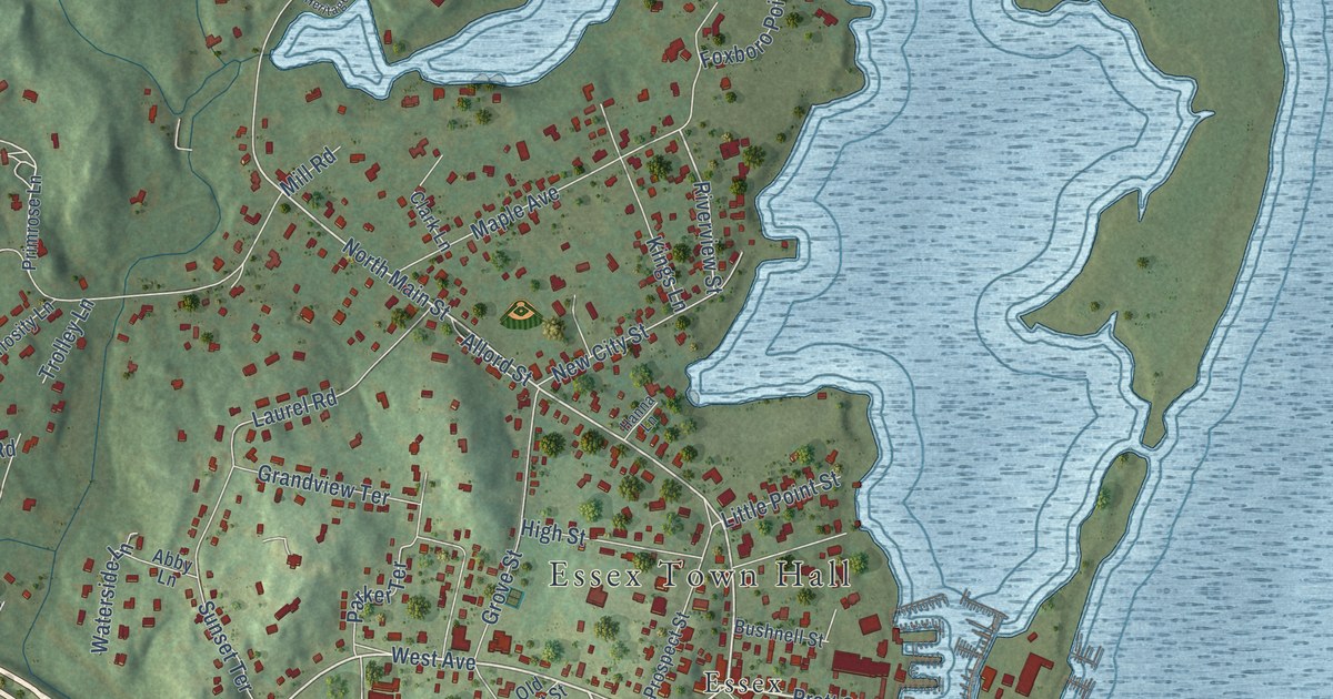 Map of Essex Village, Connecticut in 2026