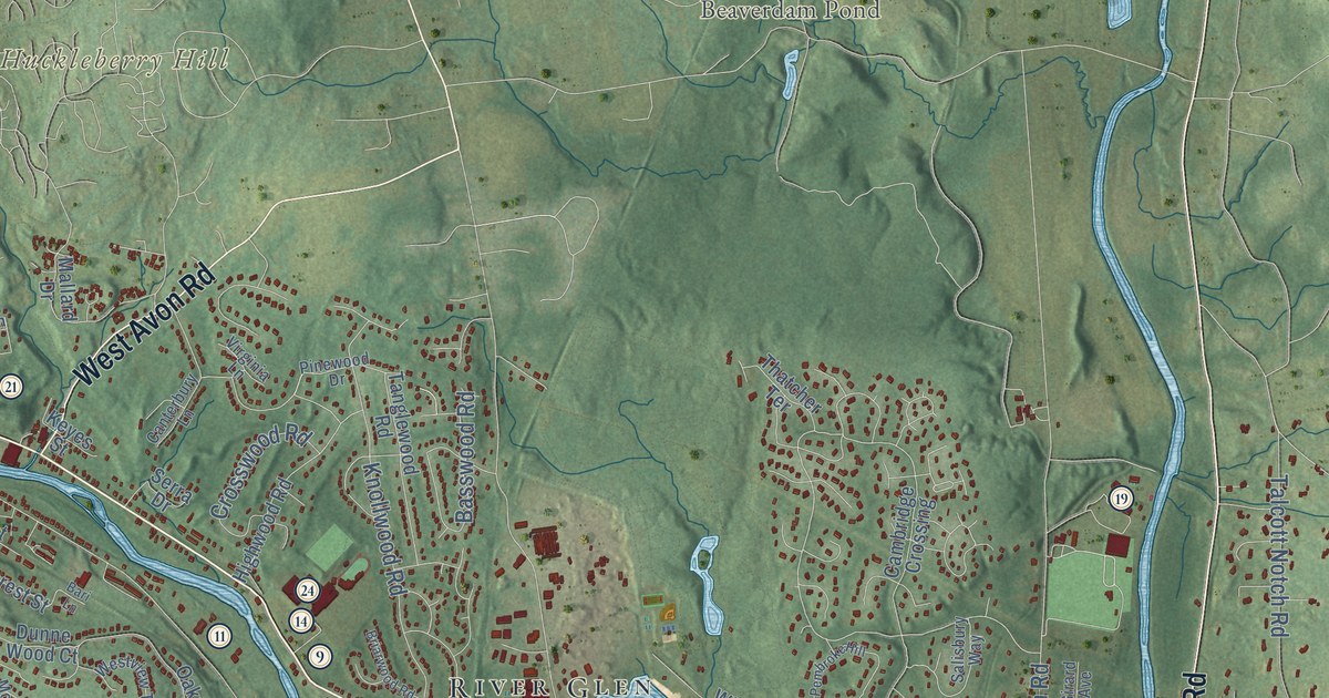 Map of Farmington, Connecticut in 2026