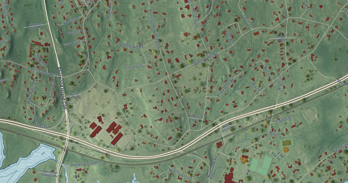Map of Greens Farms, Connecticut in 2026