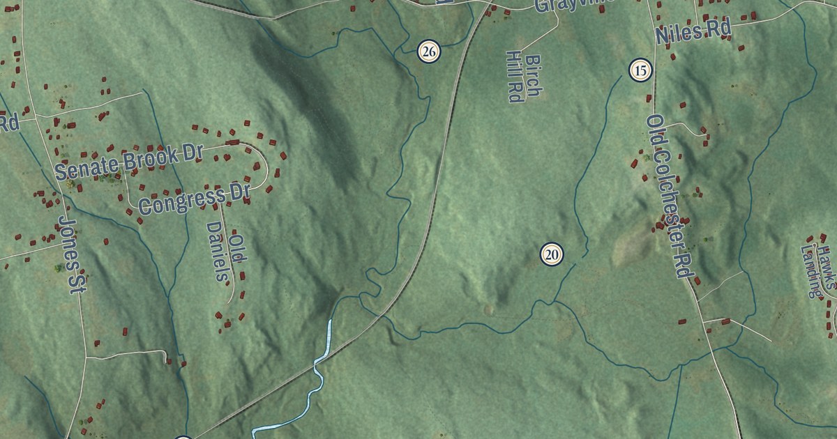 Map of Hebron, Connecticut in 2026