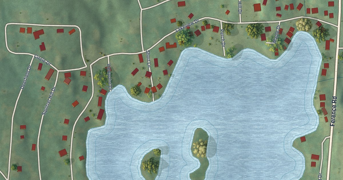 Map of Lake Chaffee, Connecticut in 2026