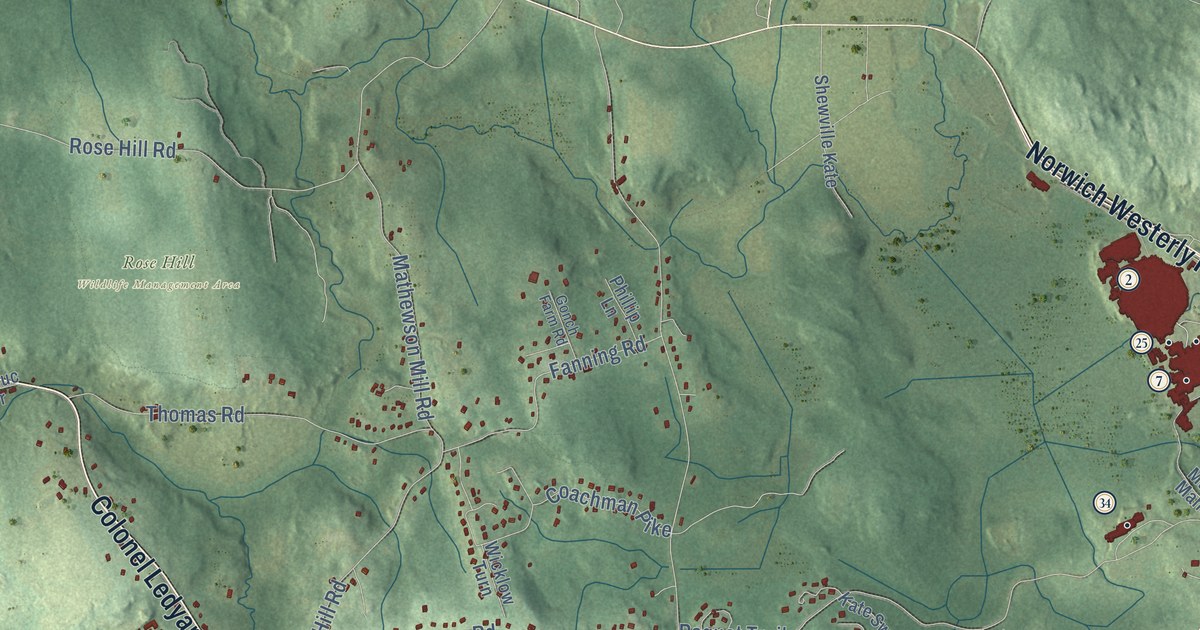 Map of Ledyard, Connecticut in 2026