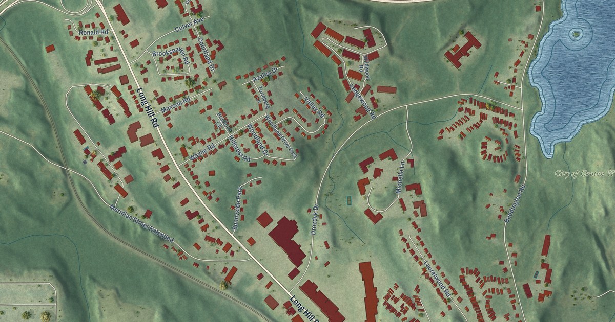 Map of Long Hill, Groton, Connecticut in 2026