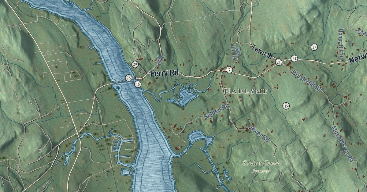 Map of Lyme, Connecticut in 2026