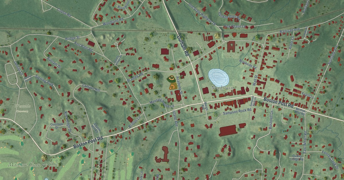 Map of Madison Center, Connecticut in 2026
