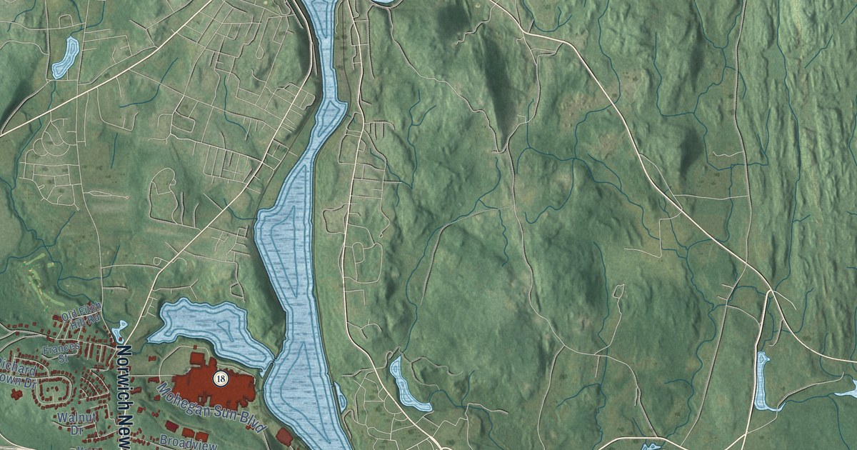 Map of Montville, Connecticut in 2026
