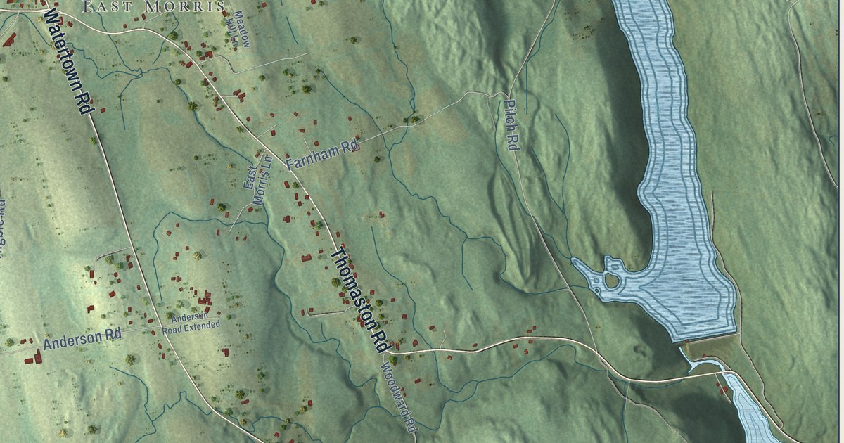 Map of Morris, Connecticut in 2026