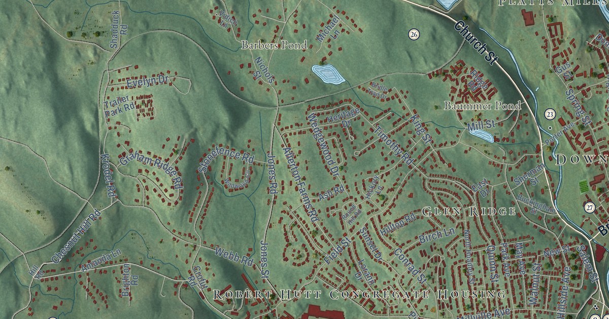 Map of Naugatuck, Connecticut in 2026