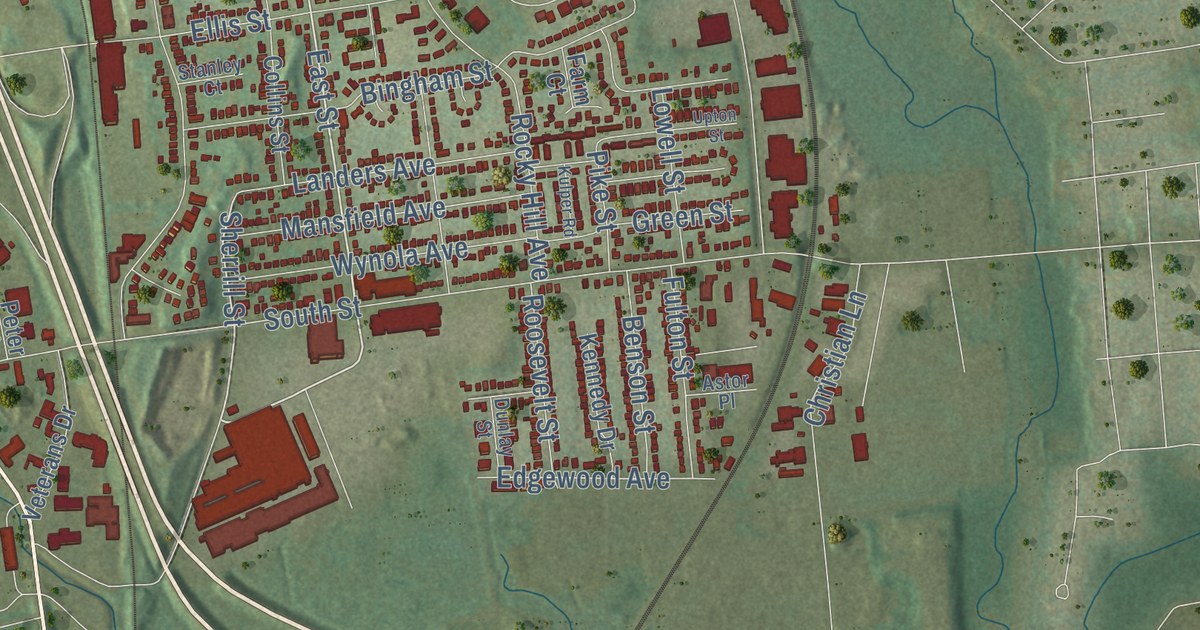 Map of New Britain, Connecticut in 2026