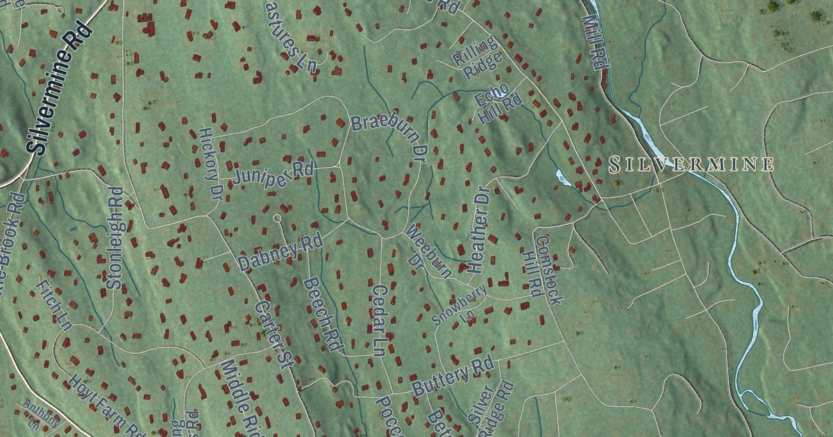 Map of New Canaan, Connecticut in 2026