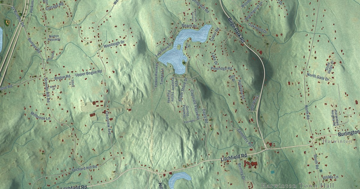 Map of Northwest Harwinton, Connecticut in 2026