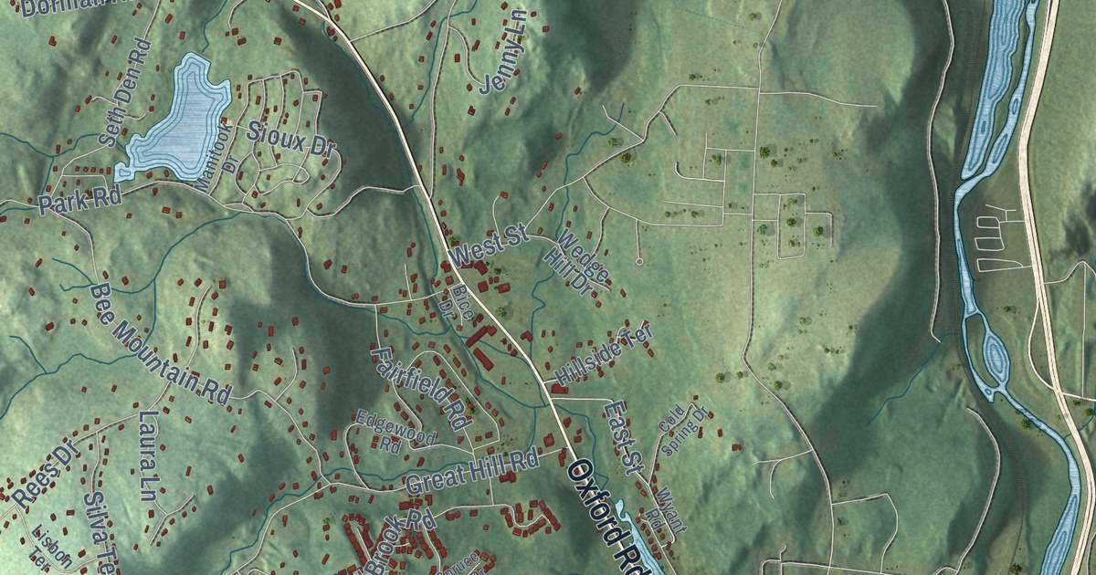 Map of Oxford, Connecticut in 2026