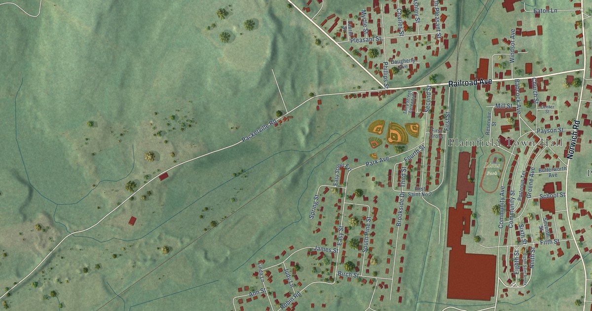 Map of Plainfield Village, Connecticut in 2026