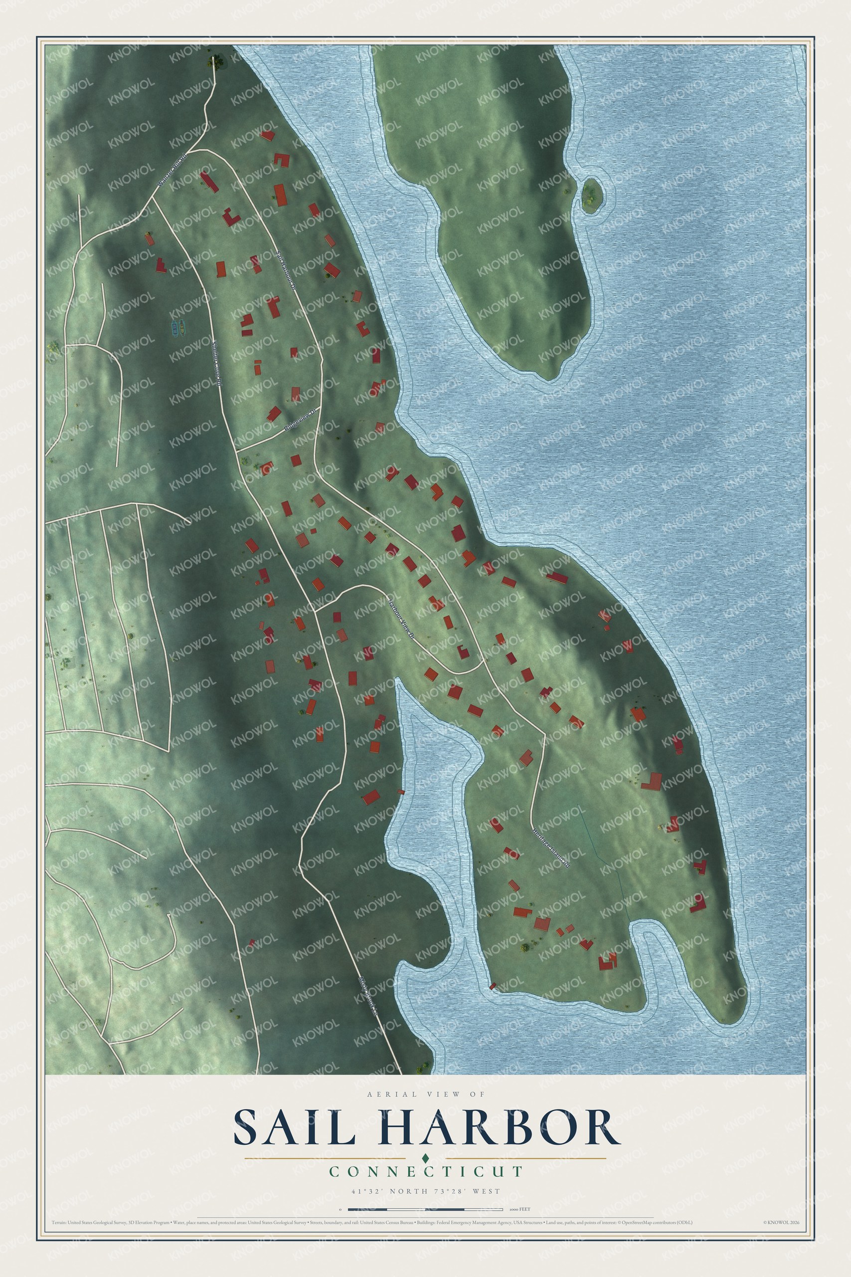 Watermarked full-map preview of Sail Harbor, Connecticut