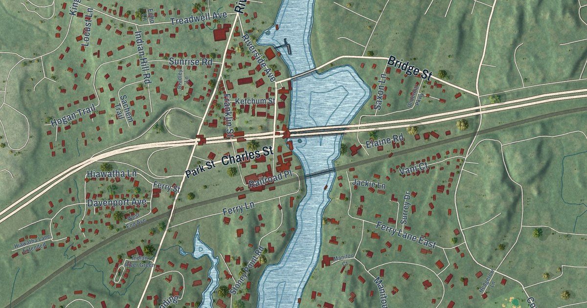 Map of Saugatuck, Connecticut in 2026