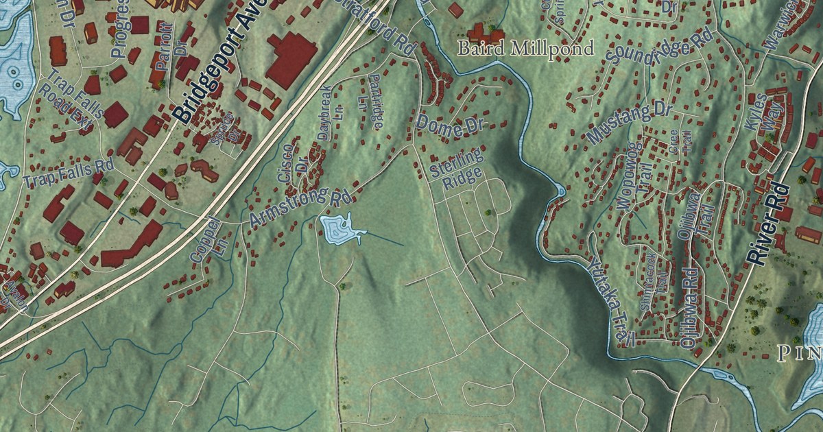 Map of Shelton, Connecticut in 2026