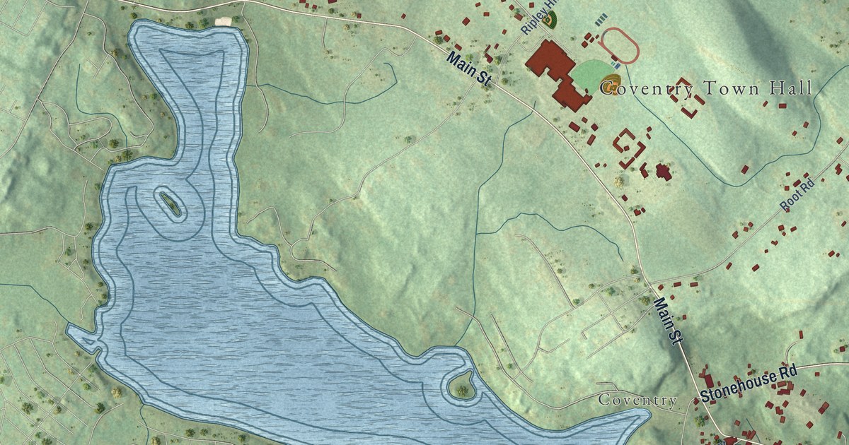 Map of South Coventry, Connecticut in 2026
