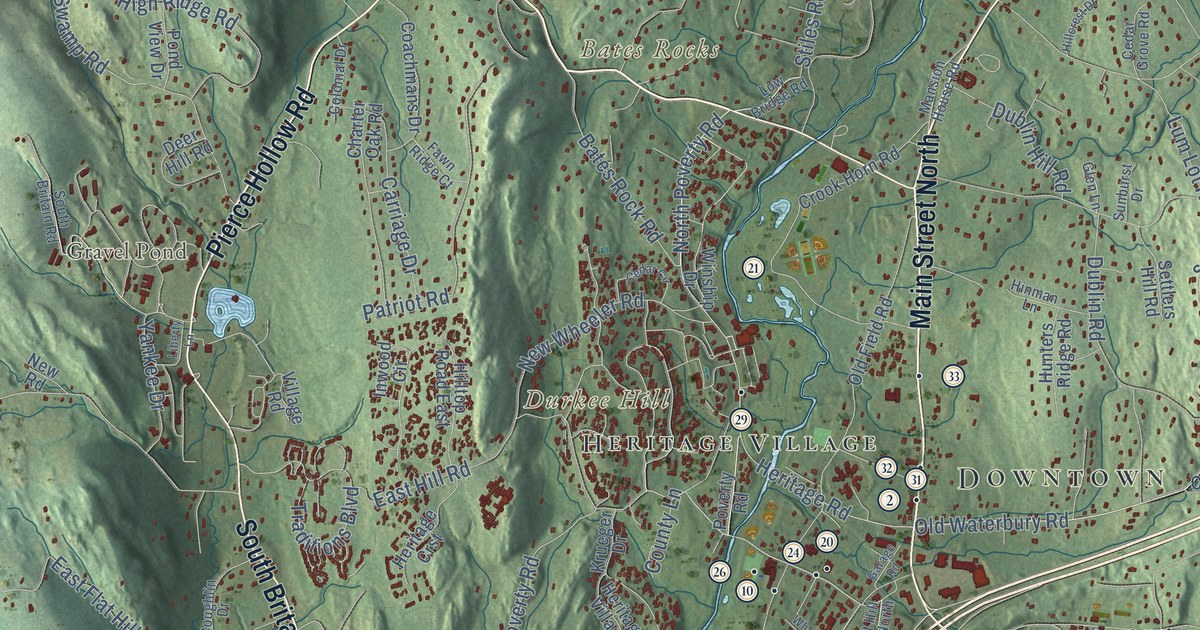 Map of Southbury, Connecticut in 2026