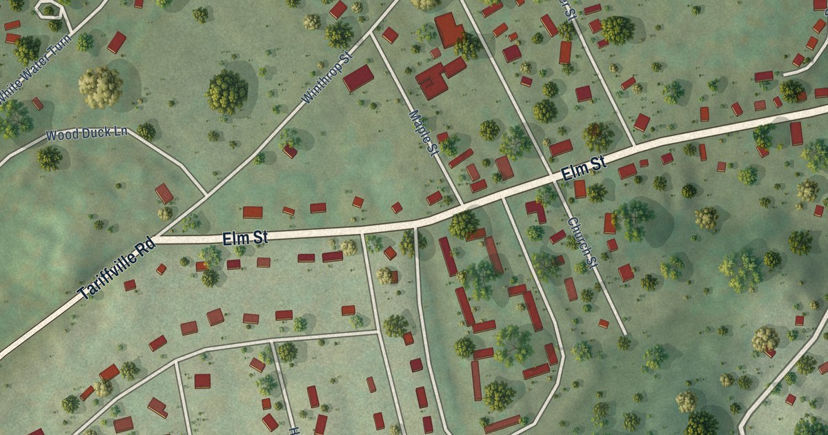 Map of Tariffville, Connecticut in 2026