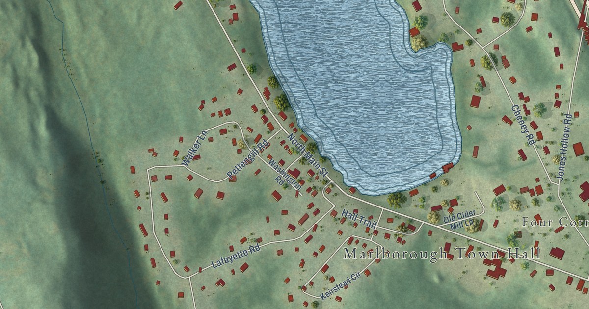 Map of Terramuggus, Connecticut in 2026