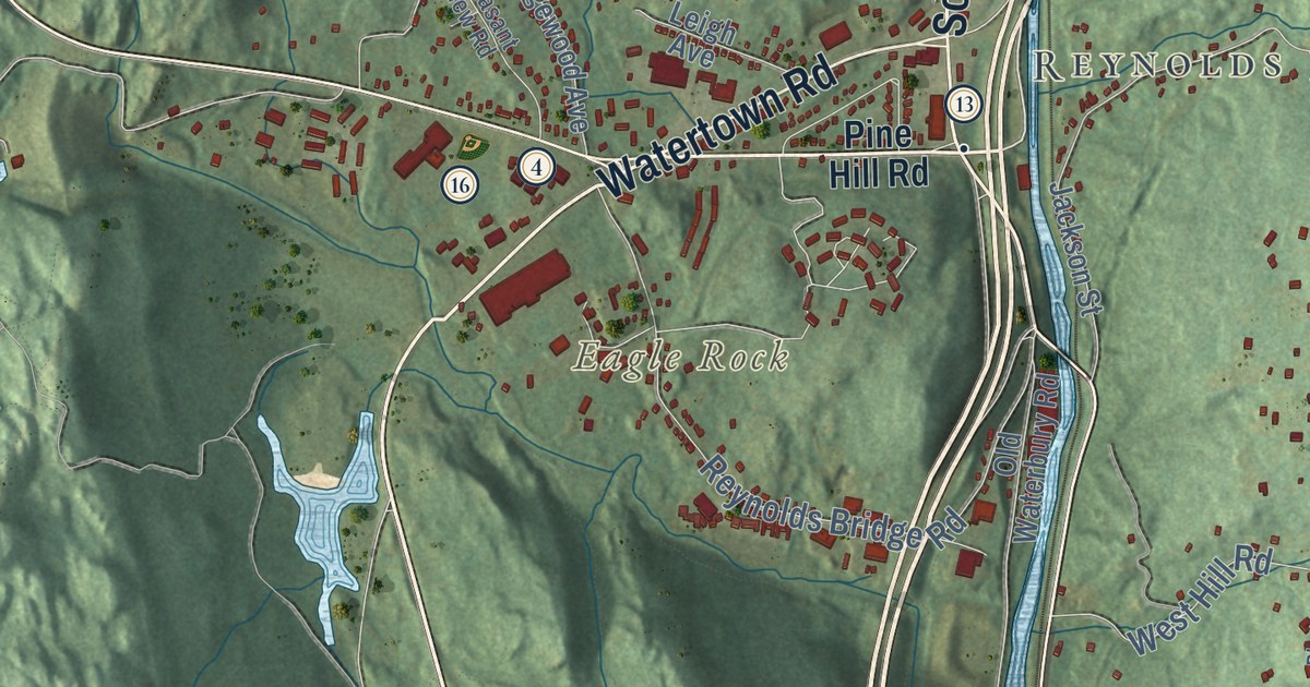 Map of Thomaston, Connecticut in 2026