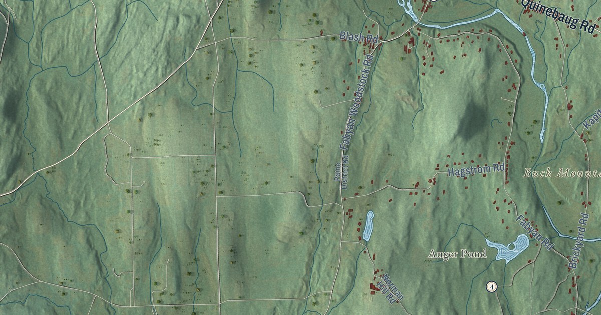 Map of Thompson, Connecticut in 2026