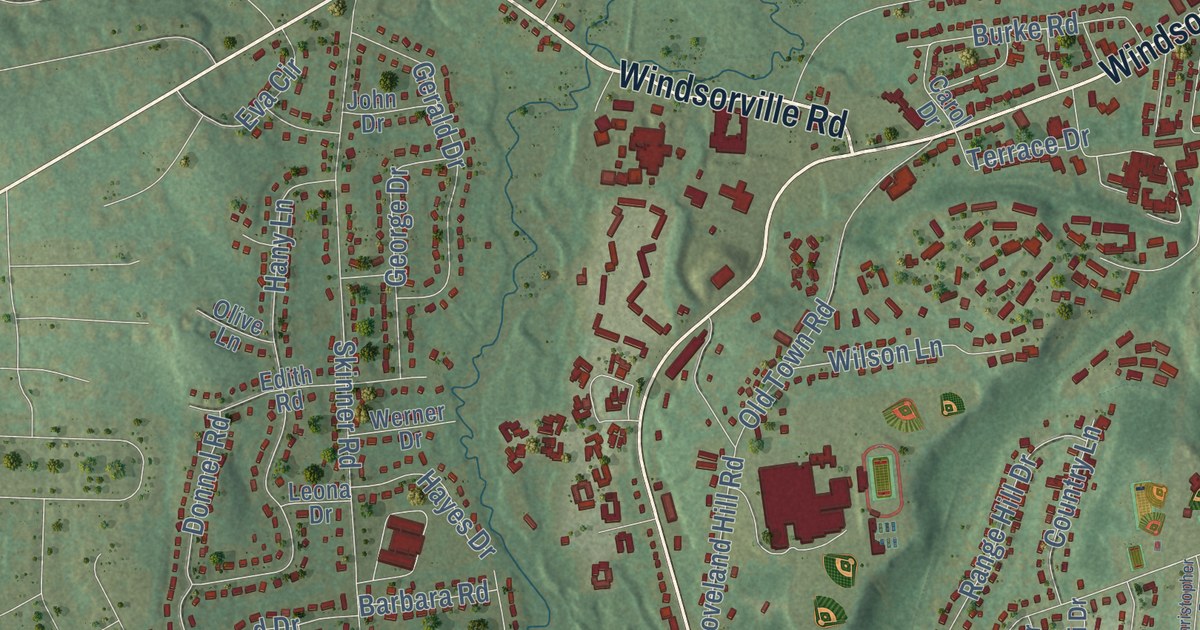 Detailed Map of Vernon, Connecticut