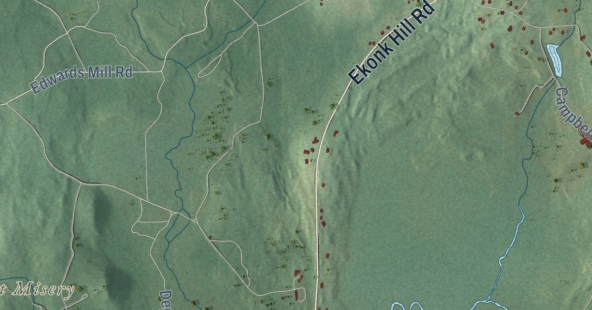 Map of Voluntown, Connecticut in 2026