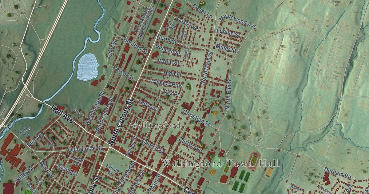 Map of Wallingford Center, Connecticut in 2026