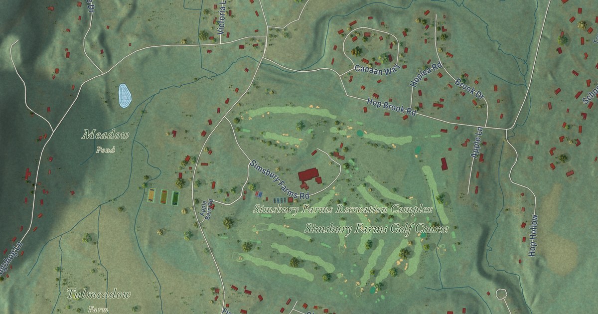 Map of West Simsbury, Connecticut in 2026