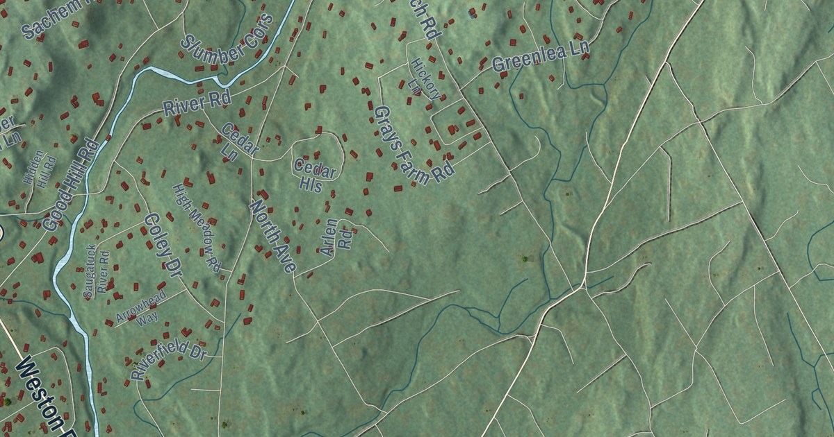 Map of Weston, Connecticut in 2026