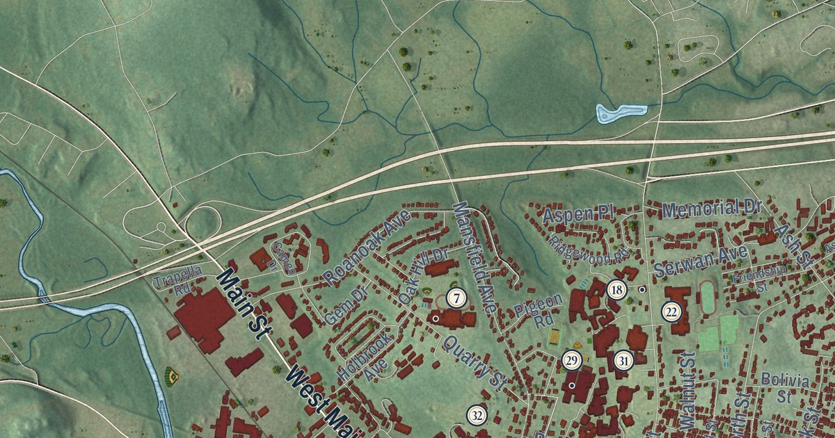 Map of Windham, Connecticut in 2026