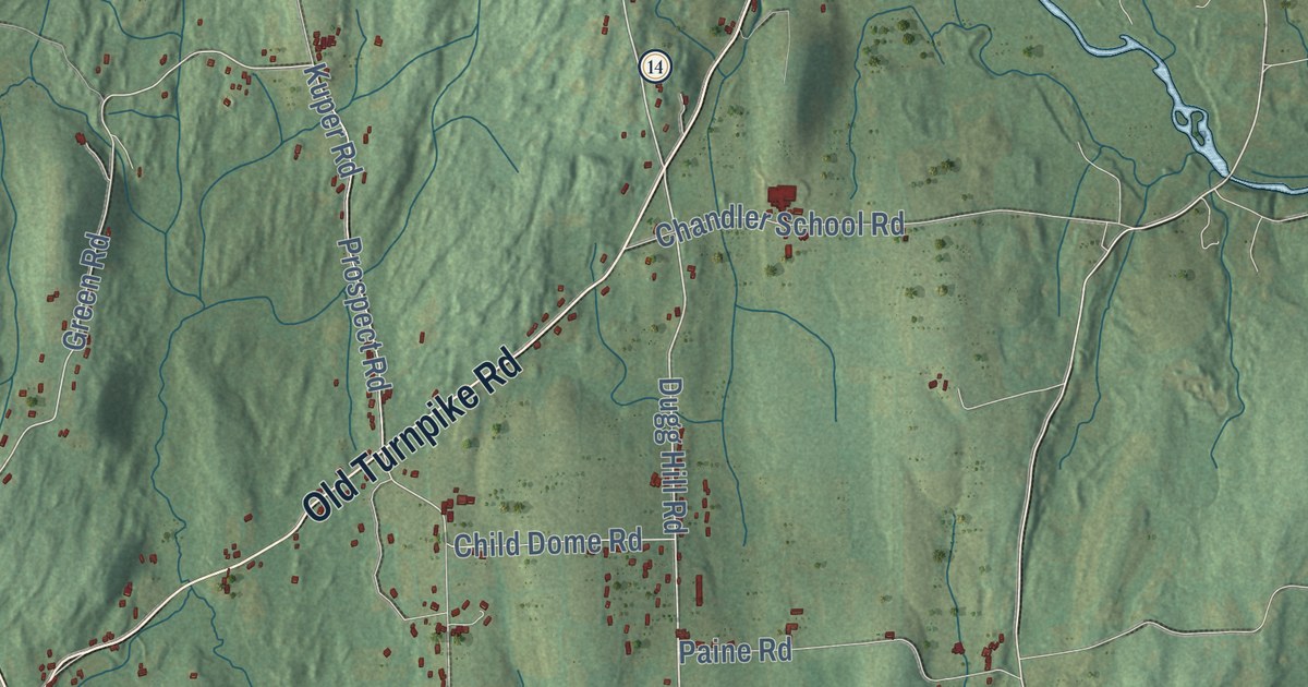 Map of Woodstock, Connecticut in 2026
