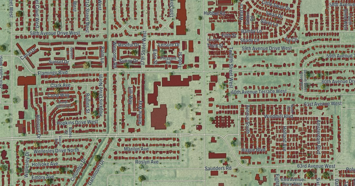 Map of Bayshore Gardens, Florida in 2026