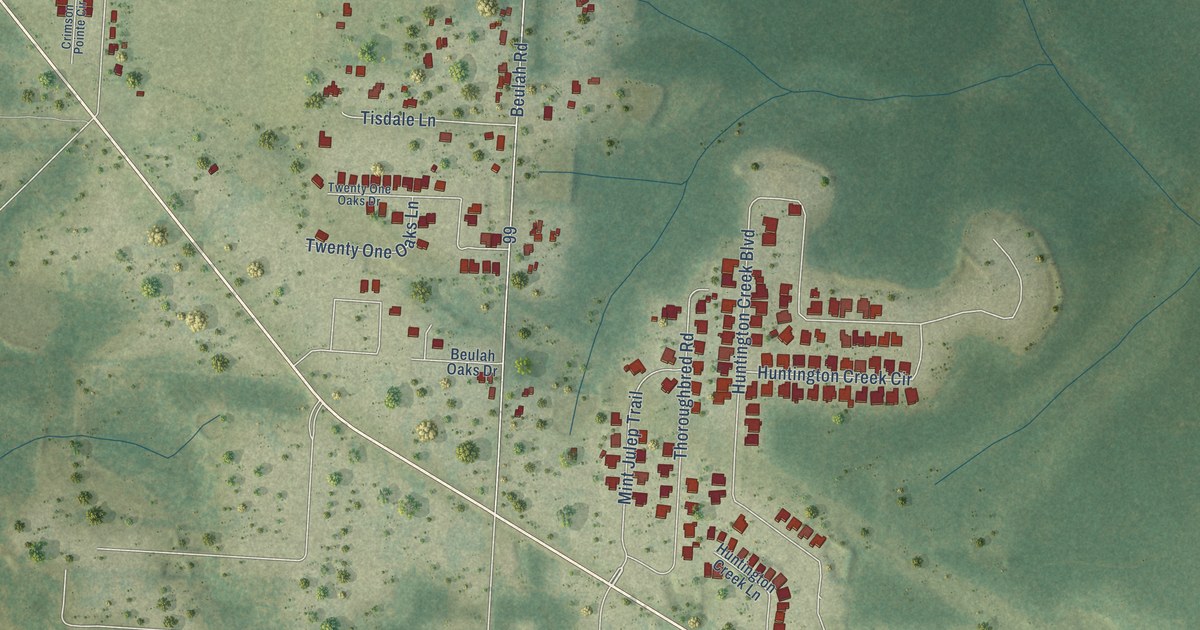 Detailed Map of Beulah, Florida