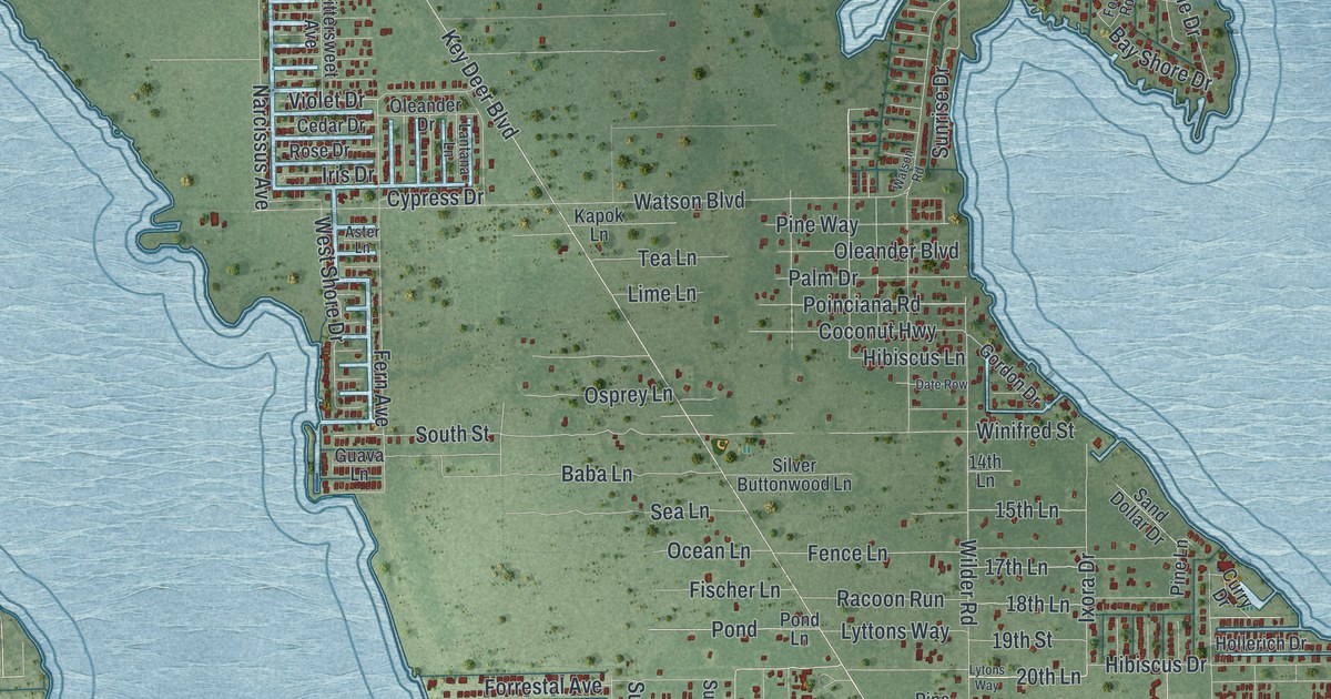 Map of Big Pine Key, Florida in 2026