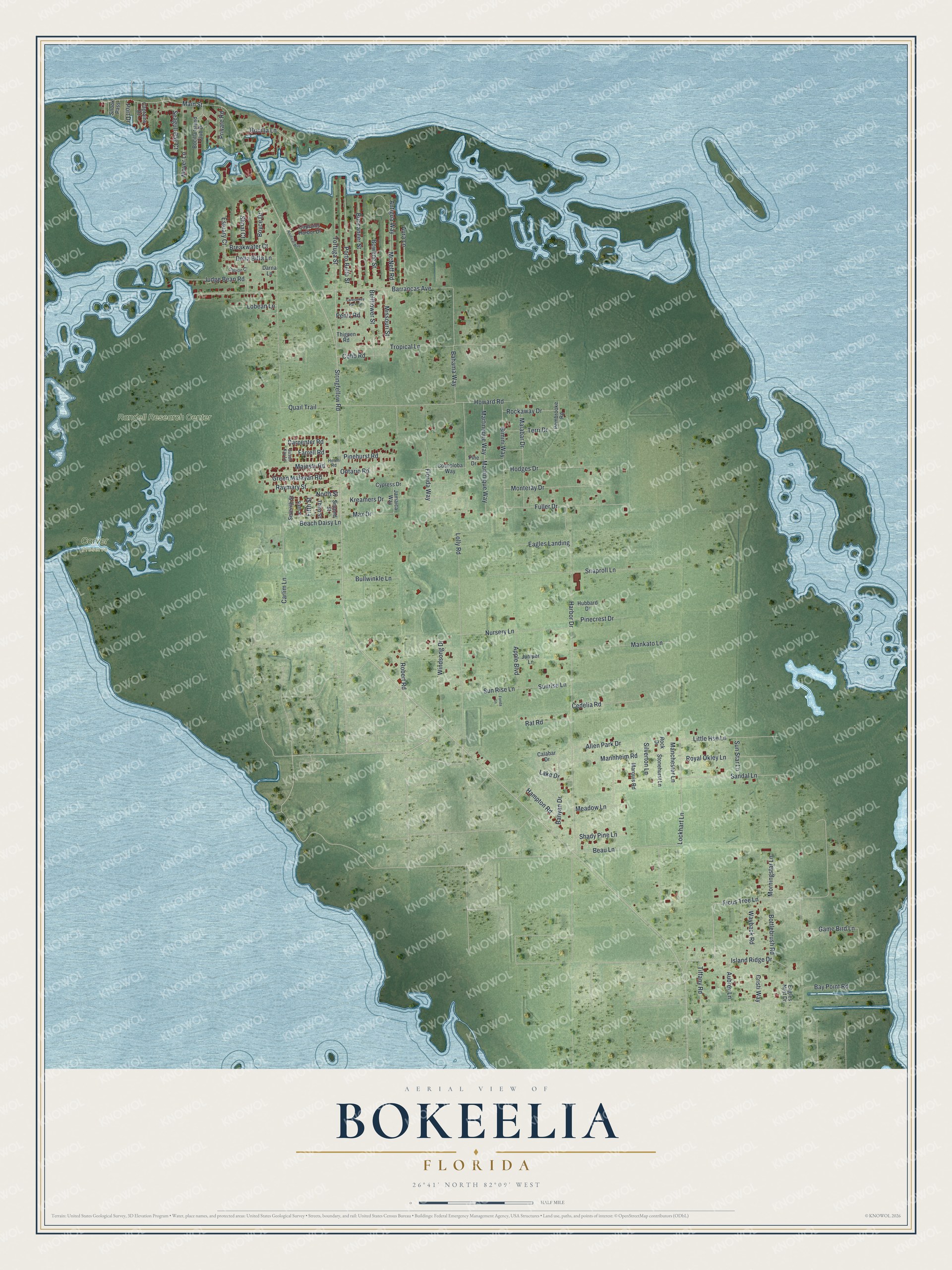 Watermarked full-map preview of Bokeelia, Florida