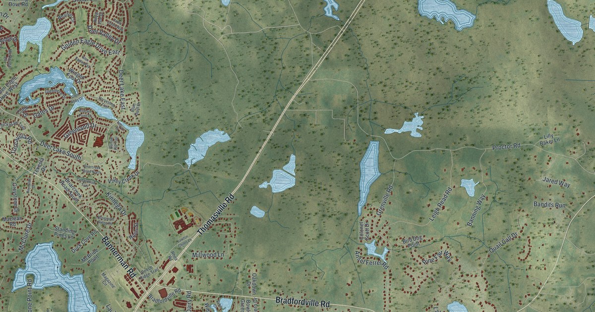 Map of Bradfordville, Florida in 2026