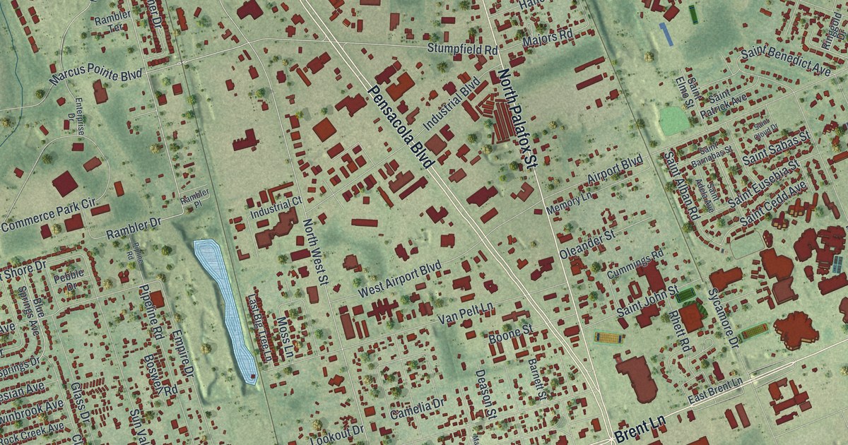 Map of Brent, Florida in 2026