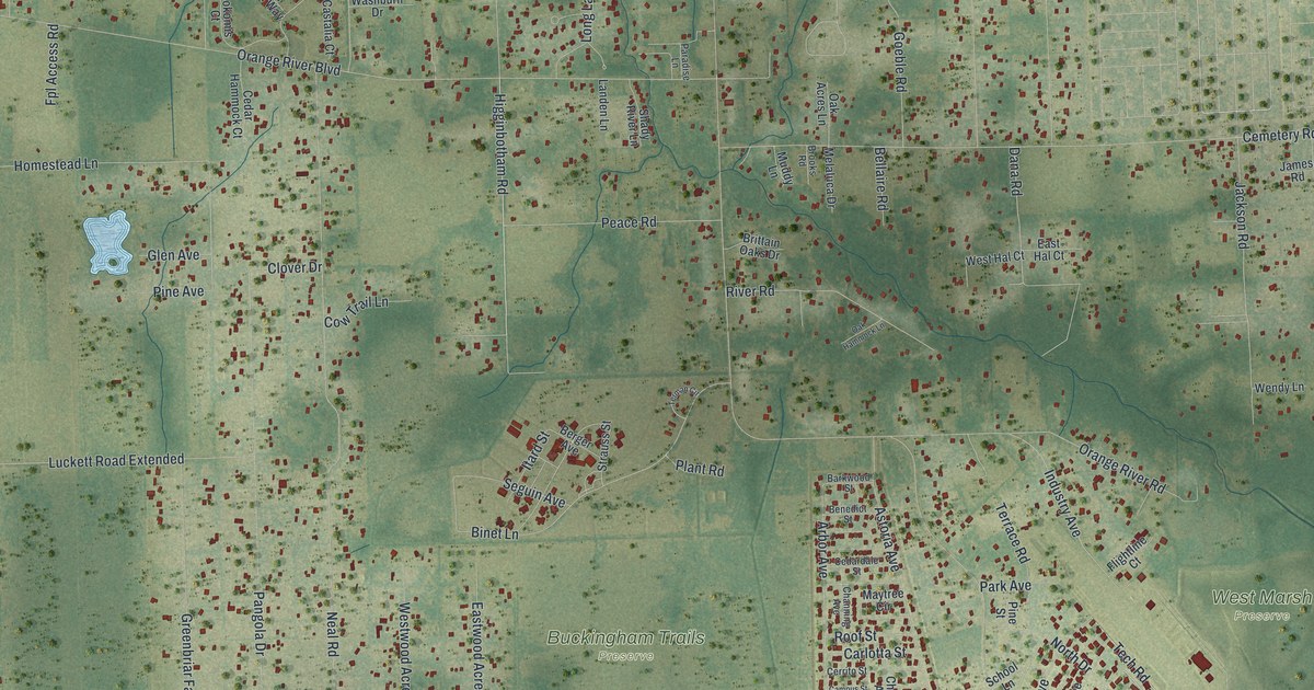 Map of Buckingham, Florida in 2026