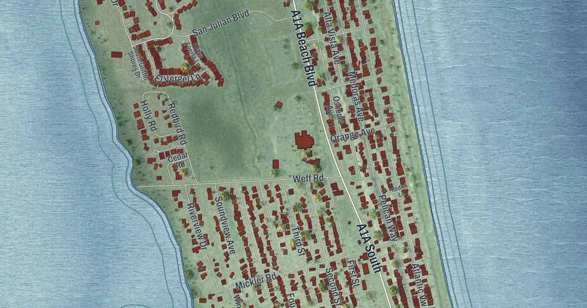Map of Butler Beach, Florida in 2026