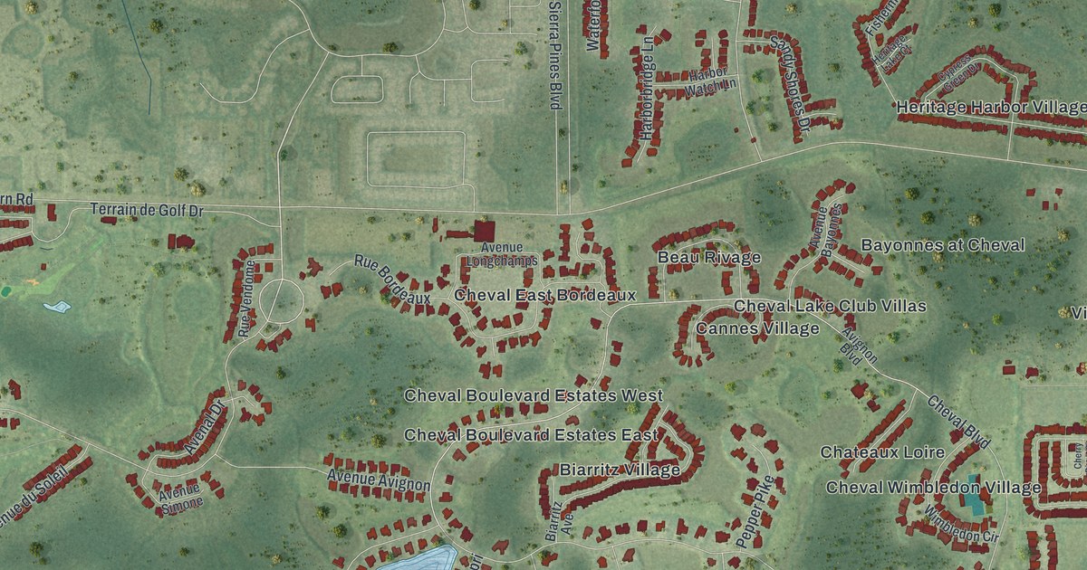 Map of Cheval, Florida in 2026
