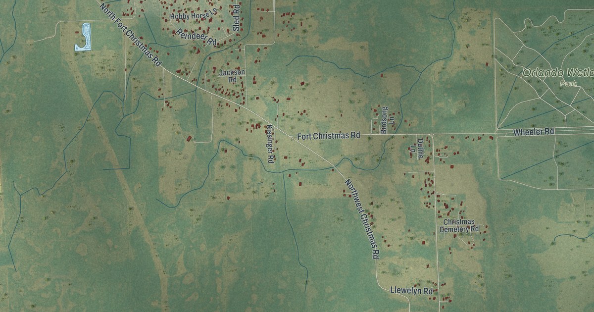 Map of Christmas, Florida in 2026