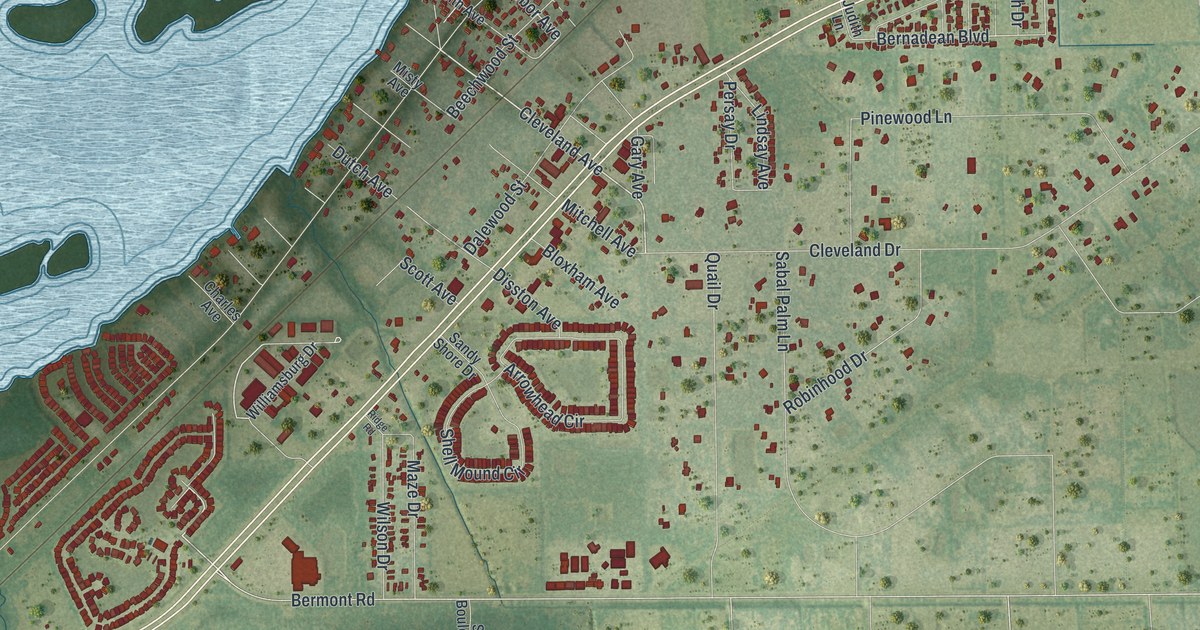 Map of Cleveland, Florida in 2026